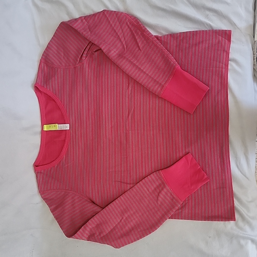 Pajama Cotton Long Sleeve Top, Color Red, Size M, Warm Top